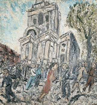 christchurch, spitalfields by leon kossoff