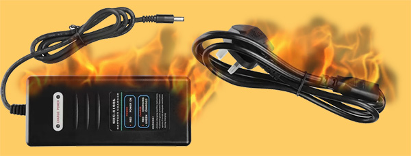 flaming battery charger