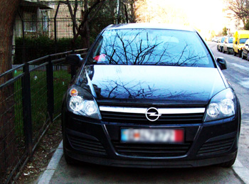 badly parked car