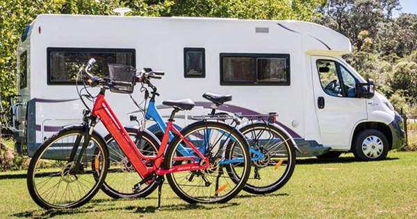 motorhome + e-bikes