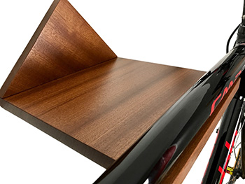 loma living mahogany large bike rack