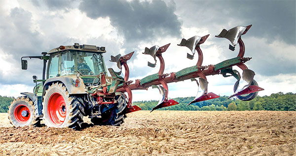 tractor with plougshare
