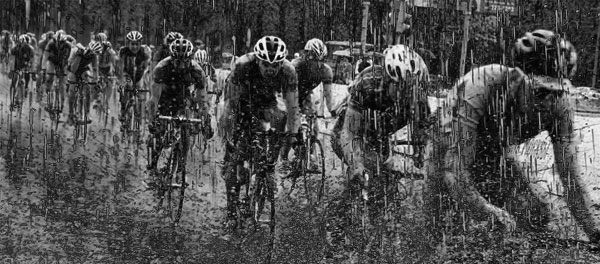 riding in the rain