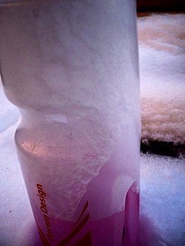 frozen bottle
