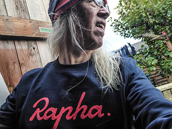 rapha organic cotton log sweatshirt