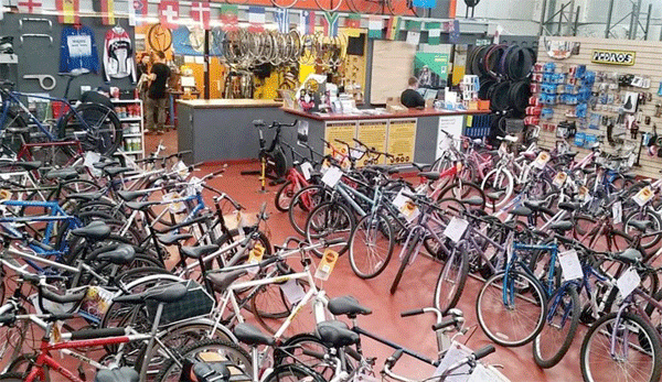 bike shop floor