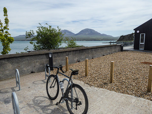 cycle parking at bunnahabhain distillery
