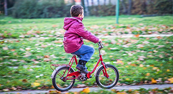 child on a bike