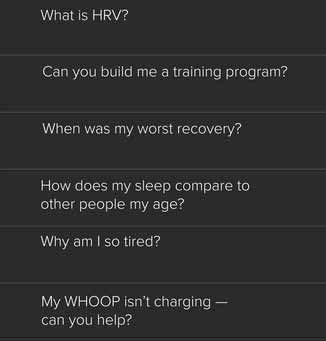 whoop questions