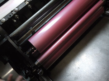 lead graffiti vandercook press